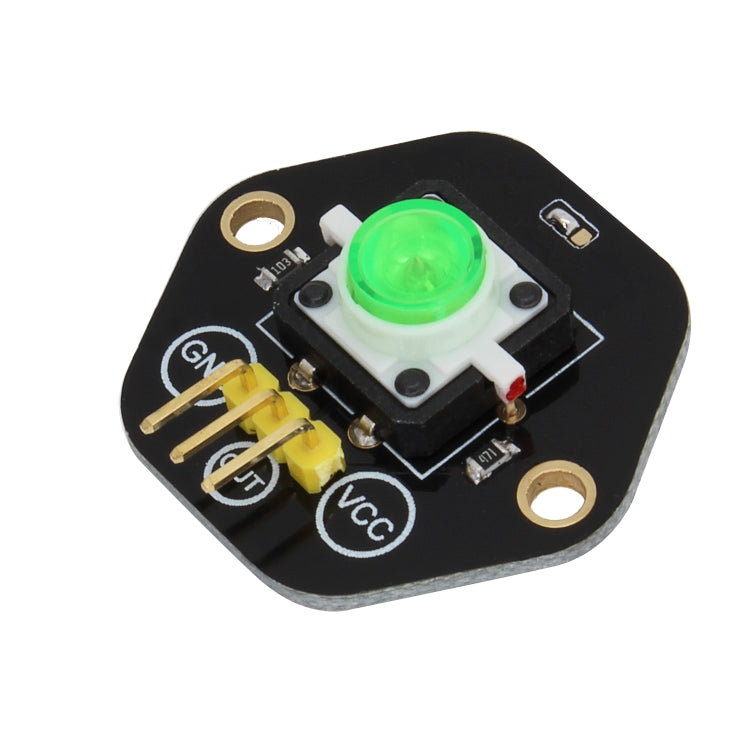 LandaTianrui LDTR-RM012 Button Switch Module with Green LED Indicator Light for Arduino UNO / MEGA / Raspberry Pi / AVR / STM32(Black)