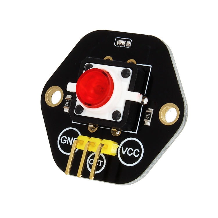 LandaTianrui LDTR-RM012 Digital Push Button with Red LED Indicator Light Module for Arduino UNO / MEGA / Raspberry Pi / AVR / STM32(Black)