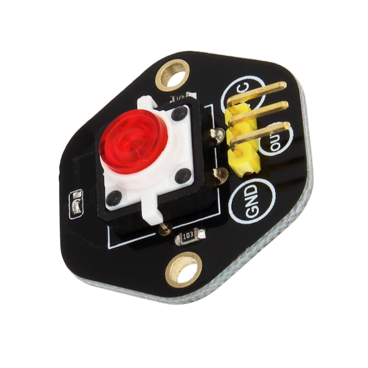 LandaTianrui LDTR-RM012 Digital Push Button with Red LED Indicator Light Module for Arduino UNO / MEGA / Raspberry Pi / AVR / STM32(Black)