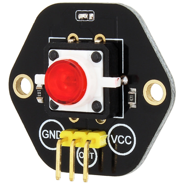 LandaTianrui LDTR-RM012 Digital Push Button with Red LED Indicator Light Module for Arduino UNO / MEGA / Raspberry Pi / AVR / STM32(Black)