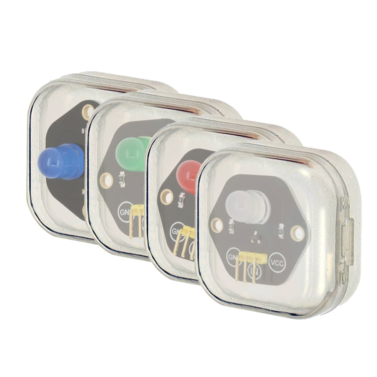 4 PCS LandaTianrui LDTR-RM022 8mm Digital LED Module Red / Blue / Green / White LED Kit for Arduino (Black)