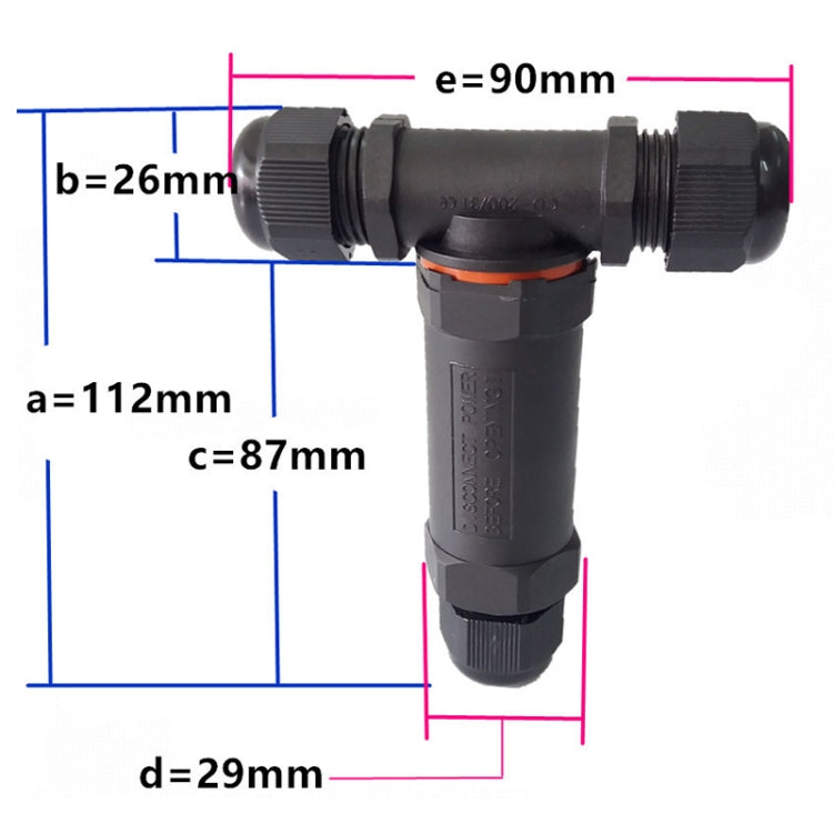 XY25 IP68 Waterproof 5 Pin T-type Cable Connector