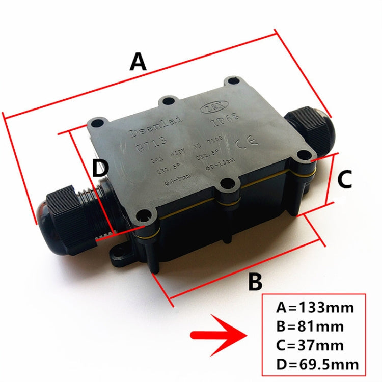 G713 IP68 Waterproof Four-way Junction Box for Protecting Circuit Board