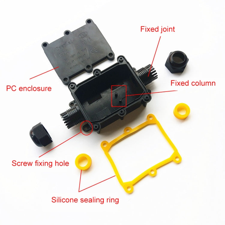 G713 IP68 Waterproof Four-way Junction Box for Protecting Circuit Board