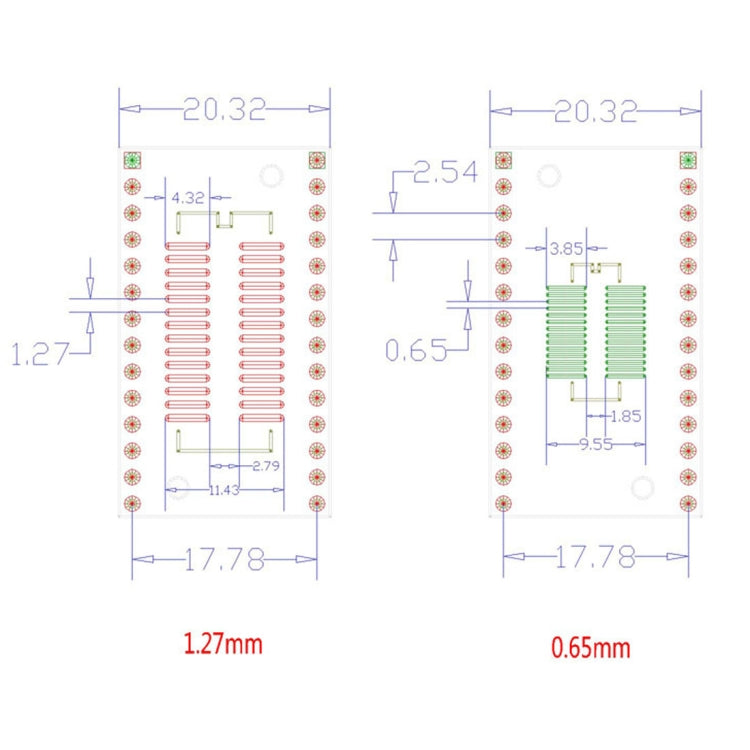 2 PCS LDTR - YJ032 / E Dual-side SOP28 / SSOP28 / TSSOP28 SMD DIP28 Adapter Board for Arduino