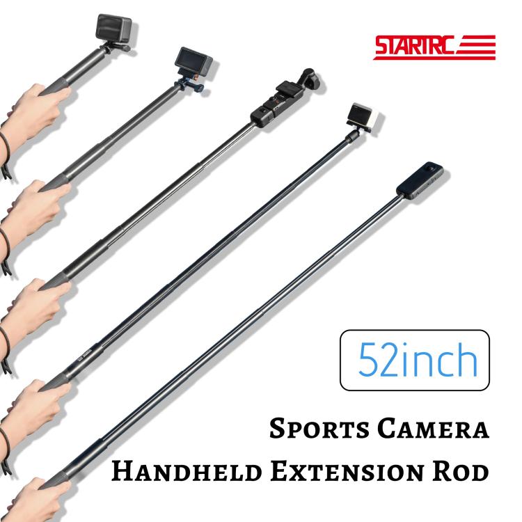 STARTRC 1.3m Handheld Extendable Pole Monopod  - Black