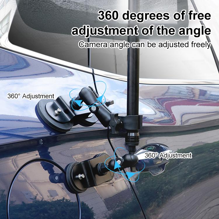 Selfie Stick Adjustable Extension Rod, Length: 45-120cm  - Black