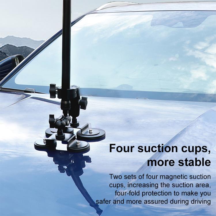 Selfie Stick Adjustable Extension Rod, Length: 45-120cm  - Black