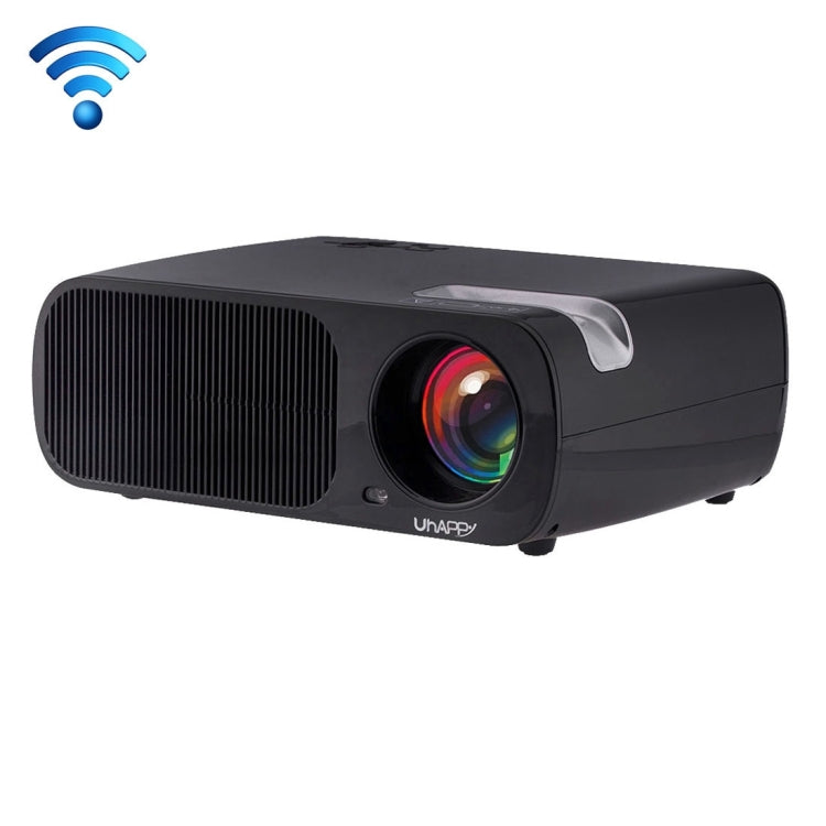 Uhappy U20 Pro WiFi 2600LM 1080P Home Theater 800*480 Mini Projector with Remote Control, Support HDMI + YPbPr + TV or DTV + AV + VGA