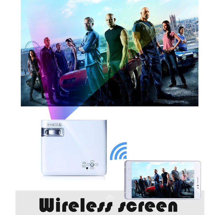Uhappy U20 Pro WiFi 2600LM 1080P Home Theater 800*480 Mini Projector with Remote Control, Support HDMI + YPbPr + TV or DTV + AV + VGA