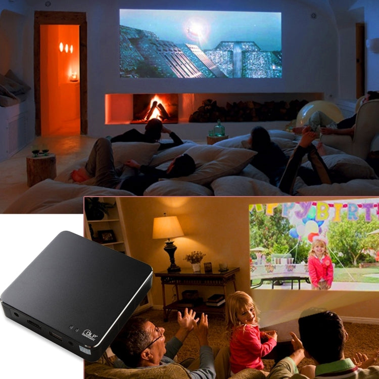HDP200-RTS Mini Portable 100 ANSI Lumens DLP Projector with Remote Control, Support MHL / HDMI / USB / AirPlay / Micacast(Black)