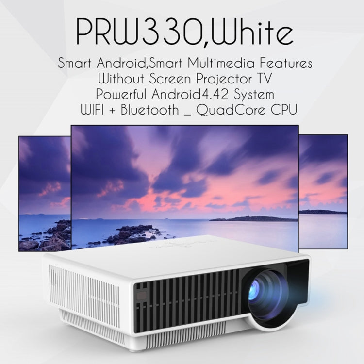PRW330 2800 Lumens HD Digital LED Projector, Android 4.4 Cortex-A5 Quad Core 1.5GHz, RAM: 1GB, ROM: 8G, Support 1080P