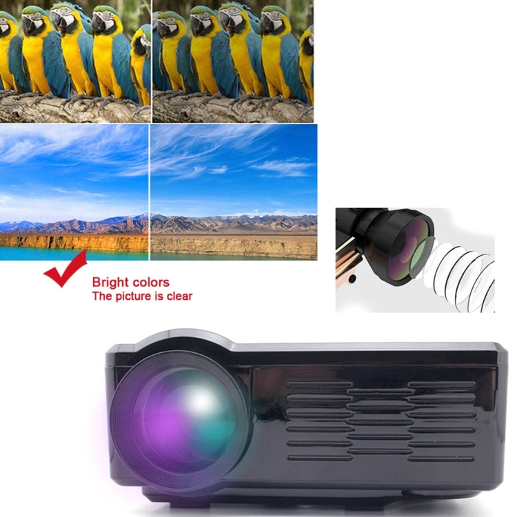 BL35 Mini 800LM Home Theater 640*480 Mini Projector with Remote Control, Support HDMI + SD + USB + TV + AV + VGA