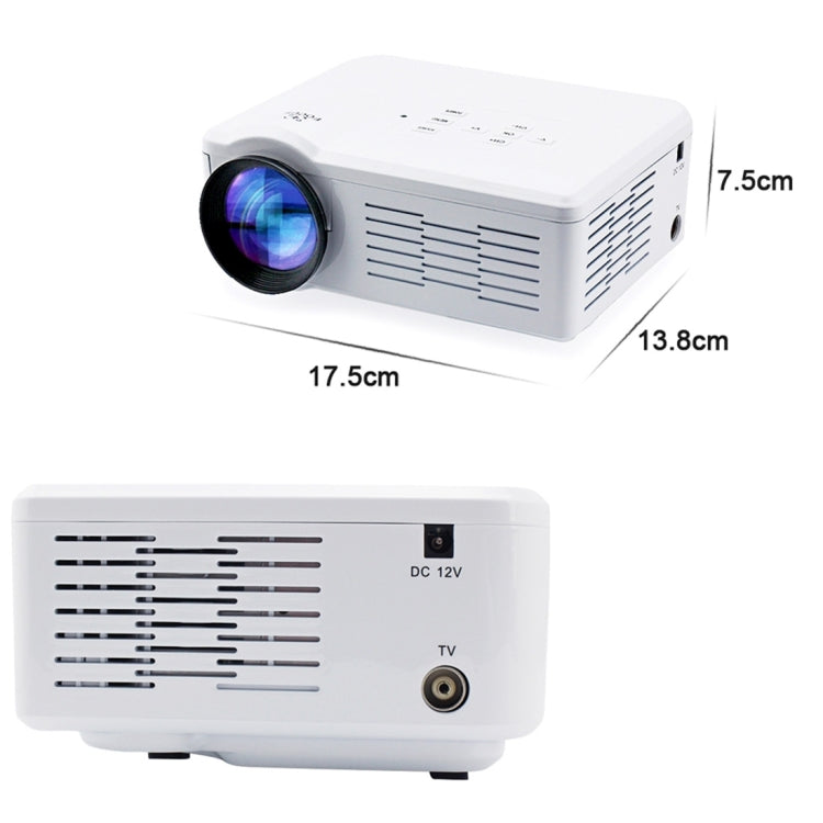 BL35 Mini 800LM Home Theater 640*480 Mini Projector with Remote Control, Support HDMI + SD + USB + TV + AV + VGA