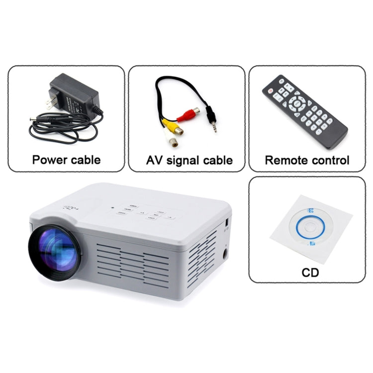BL35 Mini 800LM Home Theater 640*480 Mini Projector with Remote Control, Support HDMI + SD + USB + TV + AV + VGA