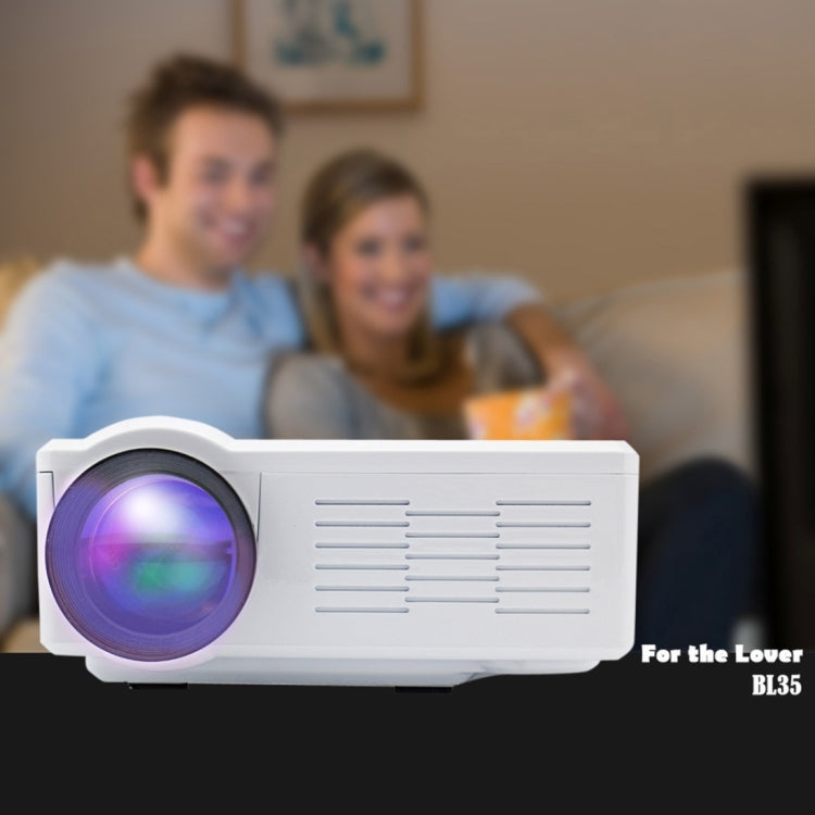 BL35 Mini 800LM Home Theater 640*480 Mini Projector with Remote Control, Support HDMI + SD + USB + TV + AV + VGA