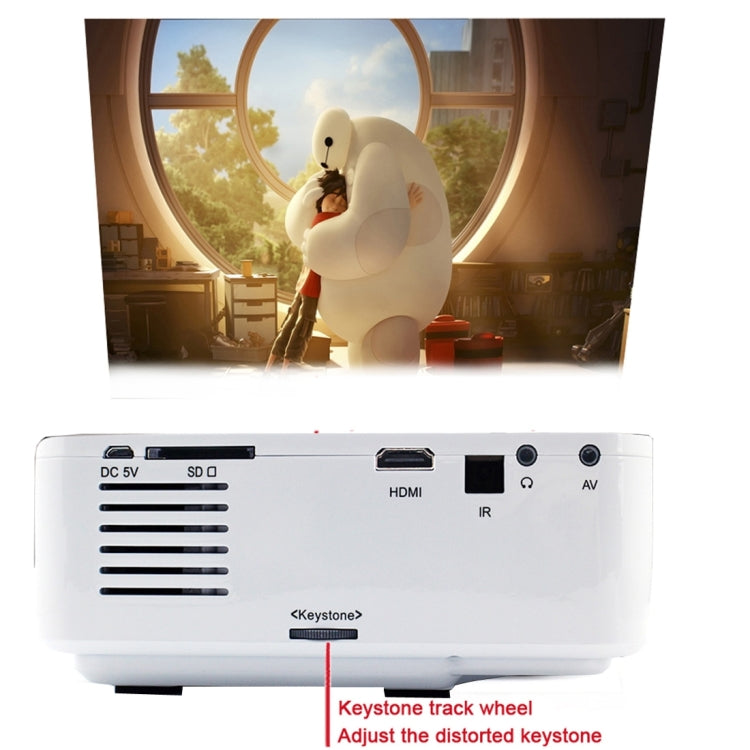 BL35 Mini 800LM Home Theater 640*480 Mini Projector with Remote Control, Support HDMI + SD + USB + TV + AV + VGA
