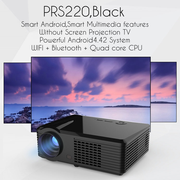 PRS220 2500 Lumens HD Digital LED Projector, Android 4.4 Cortex-A5 Quad Core 1.5GHz, RAM: 1GB, ROM: 8G, Support 1080P