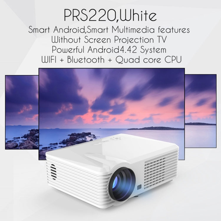 PRS220 2500 Lumens HD Digital LED Projector, Android 4.4 Cortex-A5 Quad Core 1.5GHz, RAM: 1GB, ROM: 8G, Support 1080P