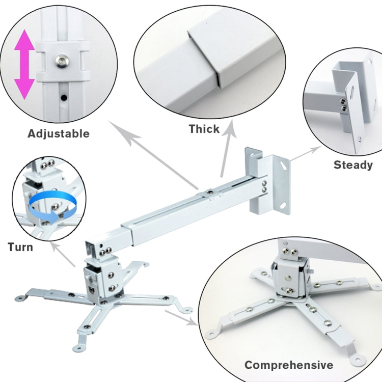 Universal Removable Extendable Projector Ceiling Mount Wall Hanging Bracket Holder