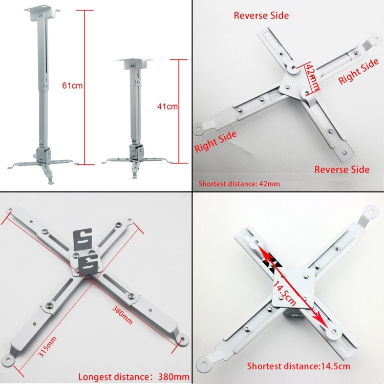 Universal Removable Extendable Projector Ceiling Mount Wall Hanging Bracket Holder