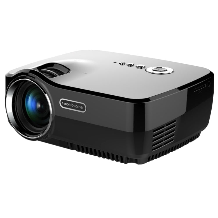 Vivibright GP70 1200LM 800*480 Home Theater Projector with Remote Control, 4.0 inch Single LCD Panel Display(Black)