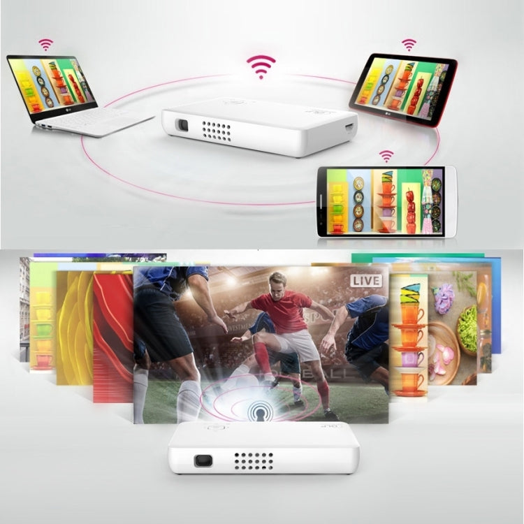 Vivibright GP1S Mini Portable LED Pico Projector, Support HDMI / USB / MHL / AV / EZ-Cast / Micacast / DLNA(White)