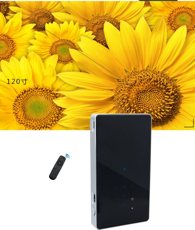 JAVODA P8 50LM Mini WiFi Smart 854*480 (WVGA) DLP 0.3 inch EM DMD Portable LED Projector with Remote Control & Holder,  Android 4.4, RK3128, 1GB RAM, 8GB ROM, WiFi, BT, HDMI
