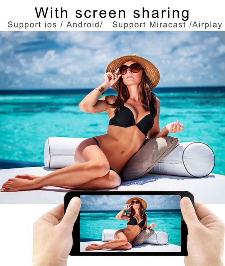 JAVODA P8 50LM Mini WiFi Smart 854*480 (WVGA) DLP 0.3 inch EM DMD Portable LED Projector with Remote Control & Holder,  Android 4.4, RK3128, 1GB RAM, 8GB ROM, WiFi, BT, HDMI