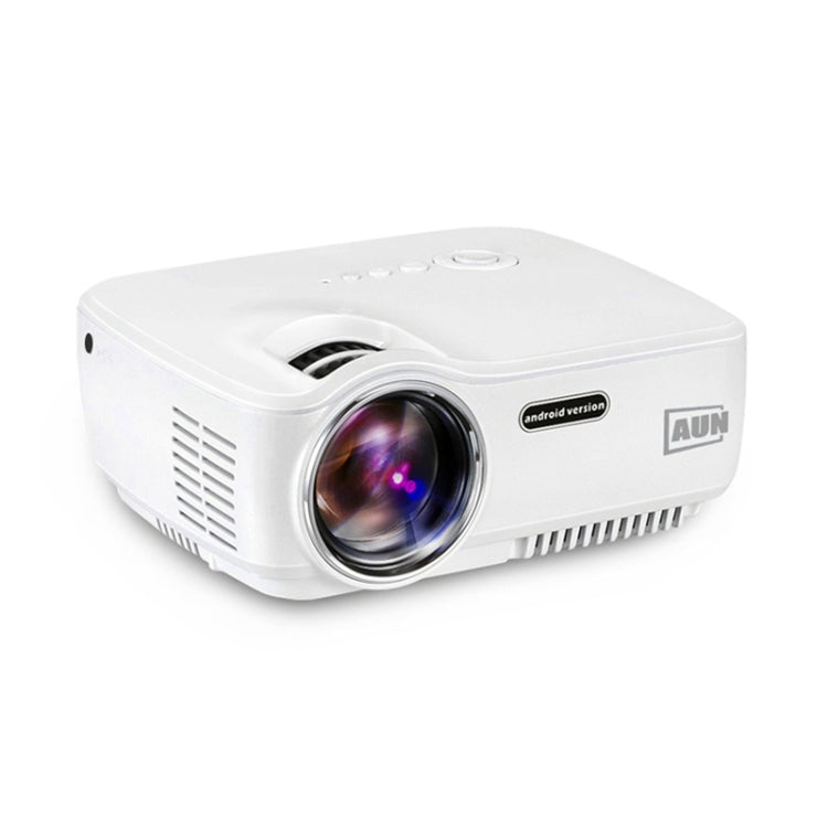 AUN AM01S Mini Projector 1400 Lumens LED Multimedia Video Projector Android 4.4 HD Home Theater, Quad Core Cotex-A5 1.5GHz, 1GB+8GB, WiFi, BT(White)