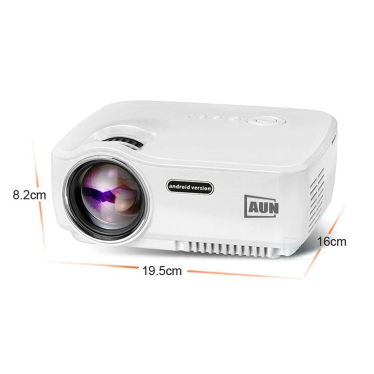 AUN AM01S Mini Projector 1400 Lumens LED Multimedia Video Projector Android 4.4 HD Home Theater, Quad Core Cotex-A5 1.5GHz, 1GB+8GB, WiFi, BT(White)