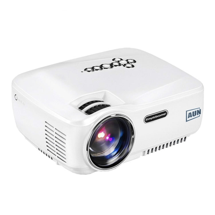 AUN AM01C Classic Version Mini Projector 1400 Lumens LED Multimedia Video Projector Home Theater(White)