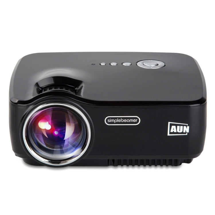 AUN AM01P Android Version Mini Projector 1200 Lumens LED Android 4.4 HD Multimedia Video Projector Home Theater, Quad Core Cotex-A5 1.5GHz, 1GB+8GB, WiFi, BT(Black)
