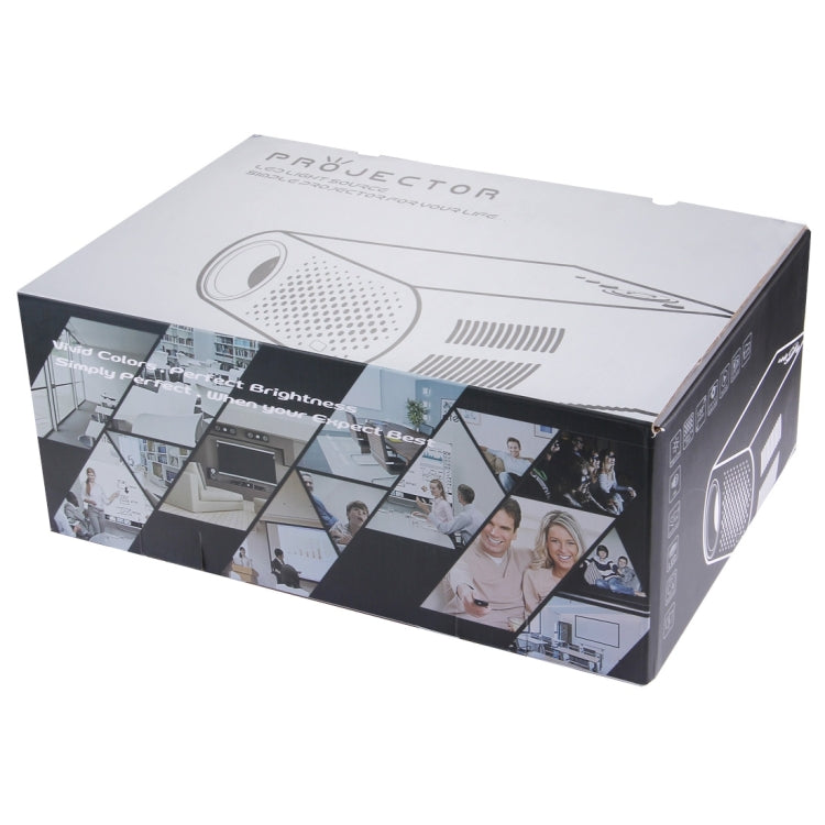 AUN T90 Basic Version Mini Projector 3200 Lumens LED 1280x768 Multimedia Video Projector Home Theater(Black)