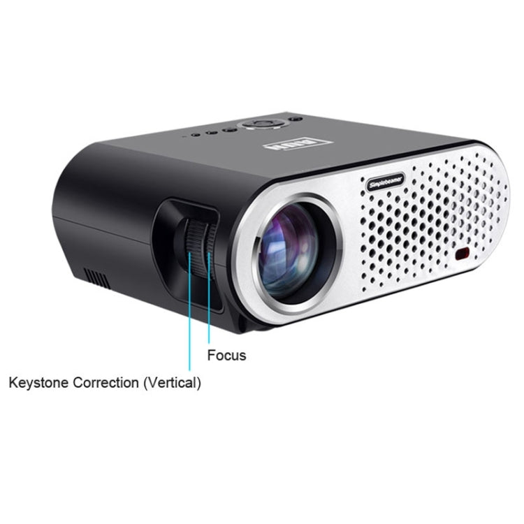 AUN T90 Basic Version Mini Projector 3200 Lumens LED 1280x768 Multimedia Video Projector Home Theater(Black)