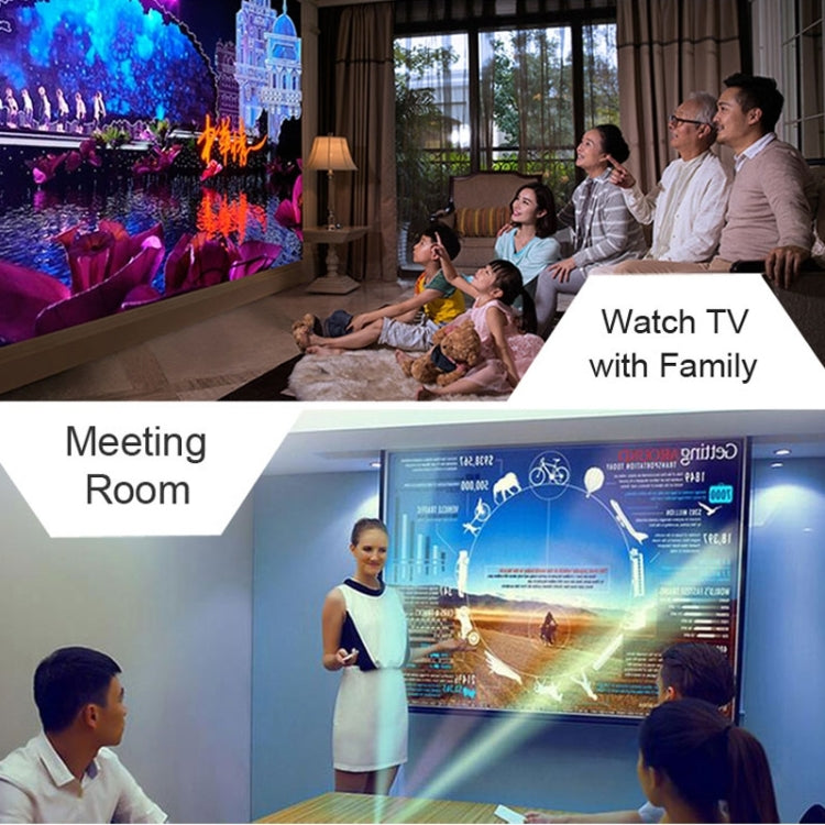 AUN T90 Basic Version Mini Projector 3200 Lumens LED 1280x768 Multimedia Video Projector Home Theater(Black)