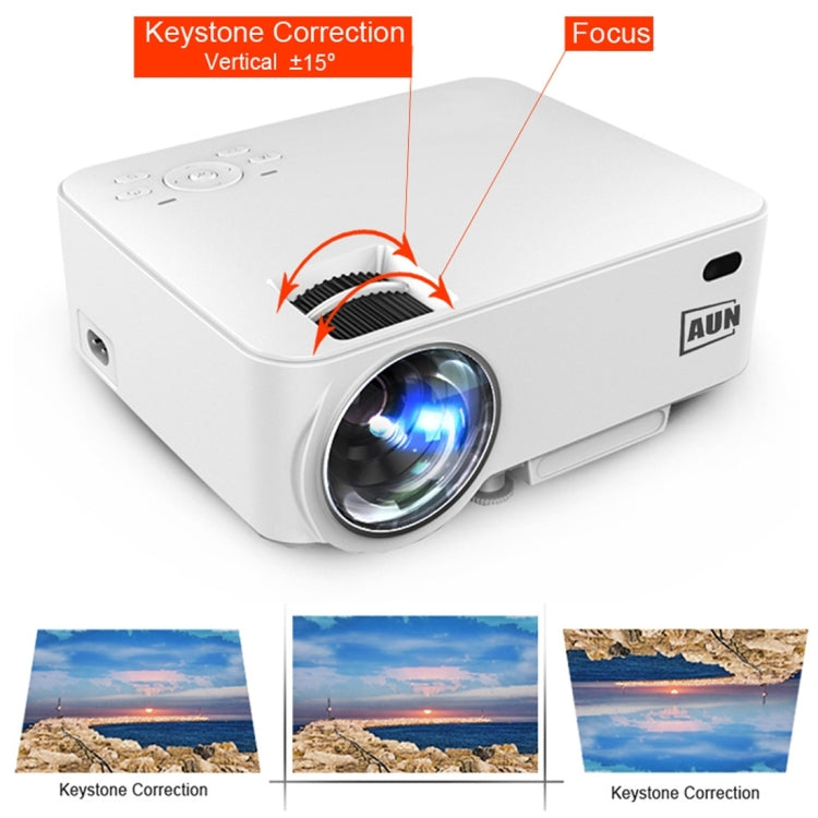 AUN AM200C Android Version Mini Projector 1500 Lumens LED 800x480 Android 4.4 Multimedia Video Projector Home Theater with Remote Controller, 512MB+8GB, WiFi, BT, Miracast, DLNA, Airplay