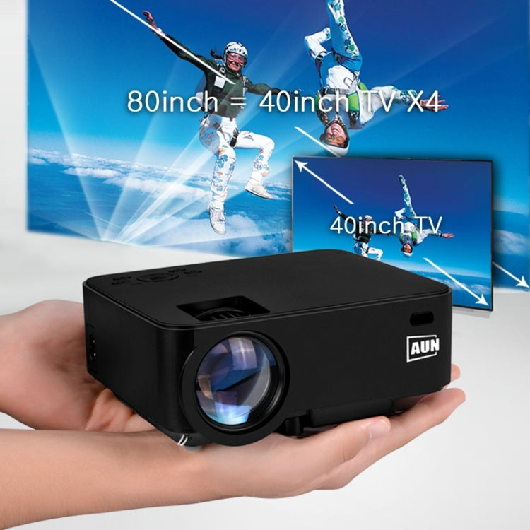 AUN AM200C Android Version Mini Projector 1500 Lumens LED 800x480 Android 4.4 Multimedia Video Projector Home Theater with Remote Controller, 512MB+8GB, WiFi, BT, Miracast, DLNA, Airplay