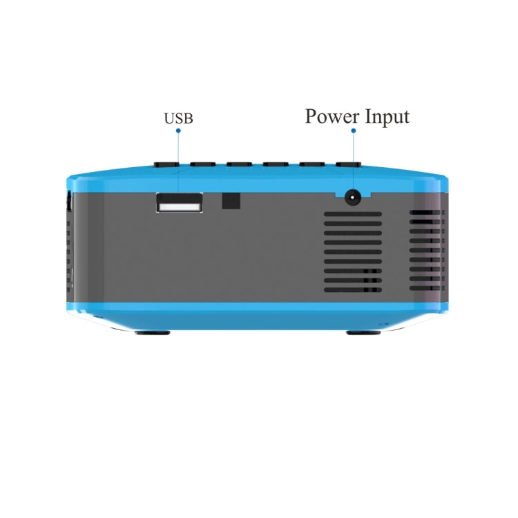 U20 500ANSI Lumens 1080P LCD Technology Mini Portable HD Theater Projector, Support TF, HDMI, AV, USB(Blue)