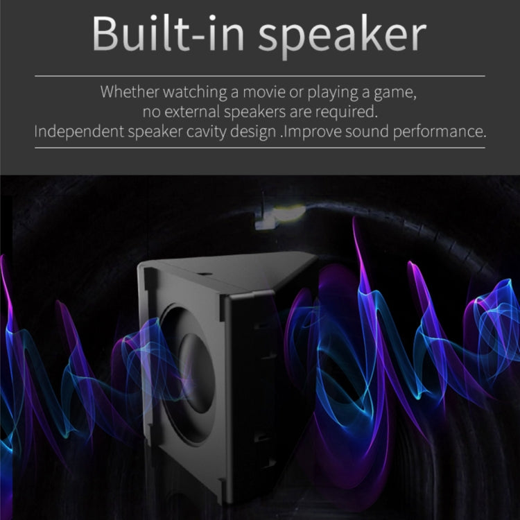 U20 500ANSI Lumens 1080P LCD Technology Mini Portable HD Theater Projector, Support TF, HDMI, AV, USB(Blue)