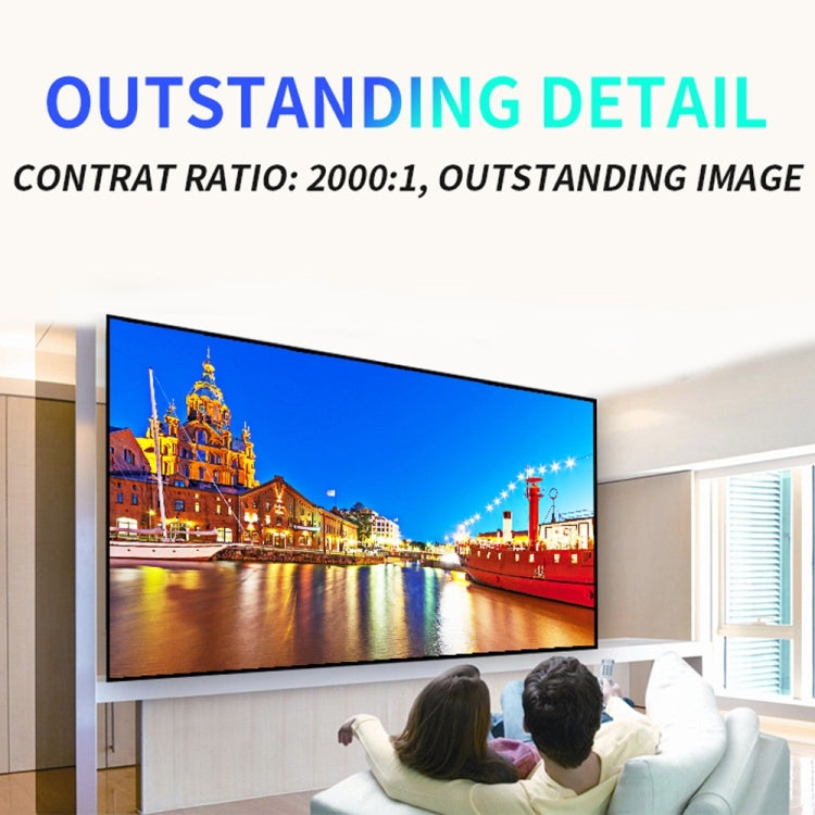 VS67 1800ANSI Lumens HD1920*1080P LED+LCD Technology Smart Projector, Amlogic S805, Support AV / HDMI / TF Card / USB / VGA / TV
