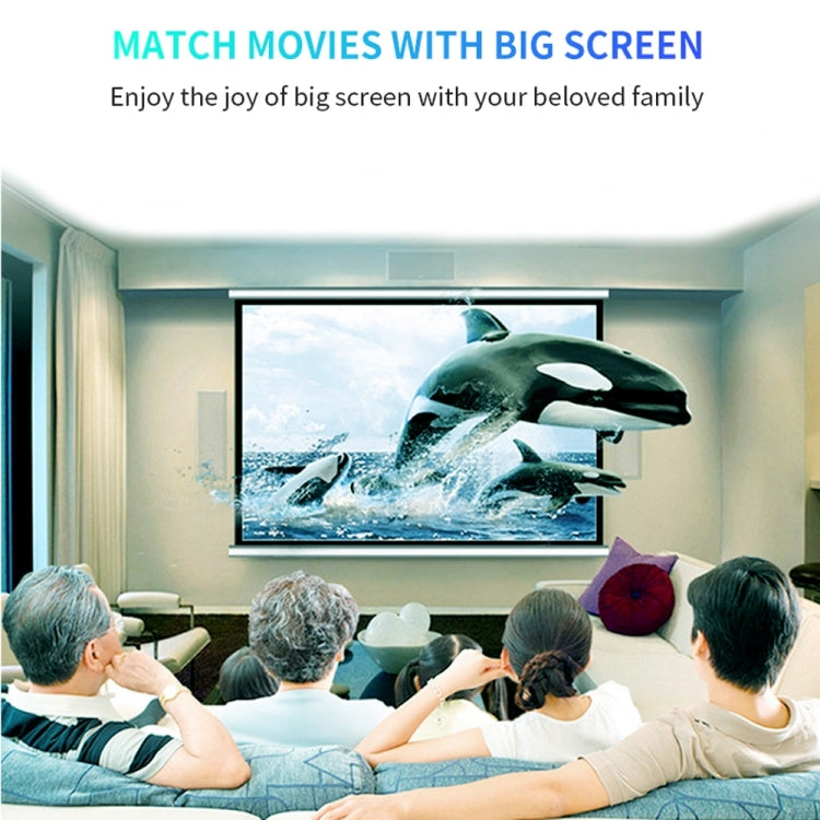 VS67 1800ANSI Lumens HD1920*1080P LED+LCD Technology Smart Projector, Amlogic S805, Support AV / HDMI / TF Card / USB / VGA / TV