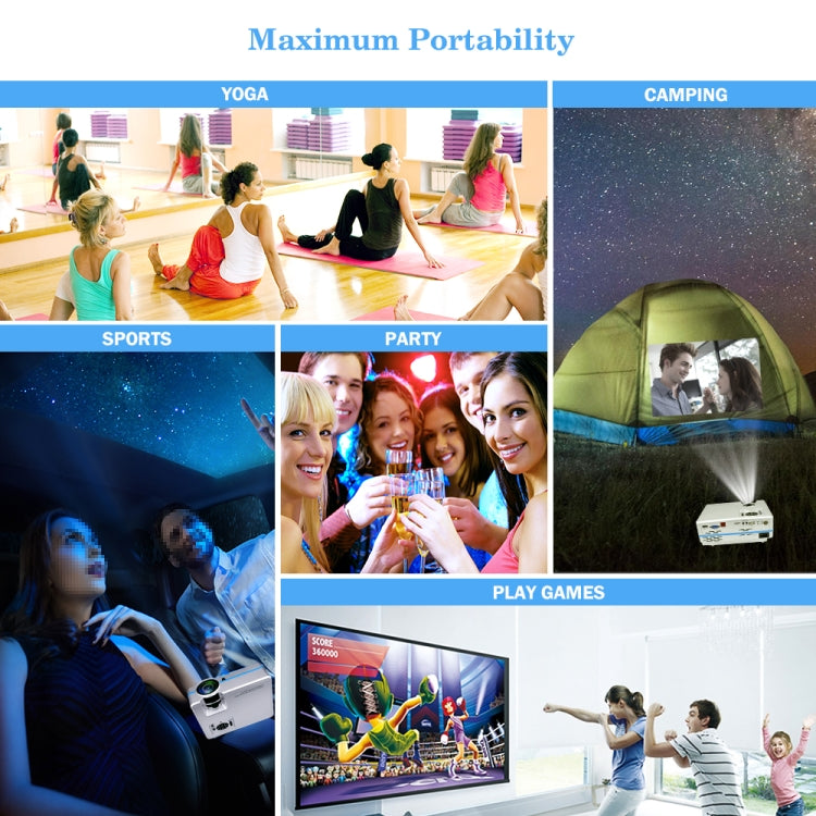 VS313 120ANSI Lumens HD1920*1080P LED+LCD Technology Smart Projector, Support AV / HDMI / TF Card / USB / VGA / TV
