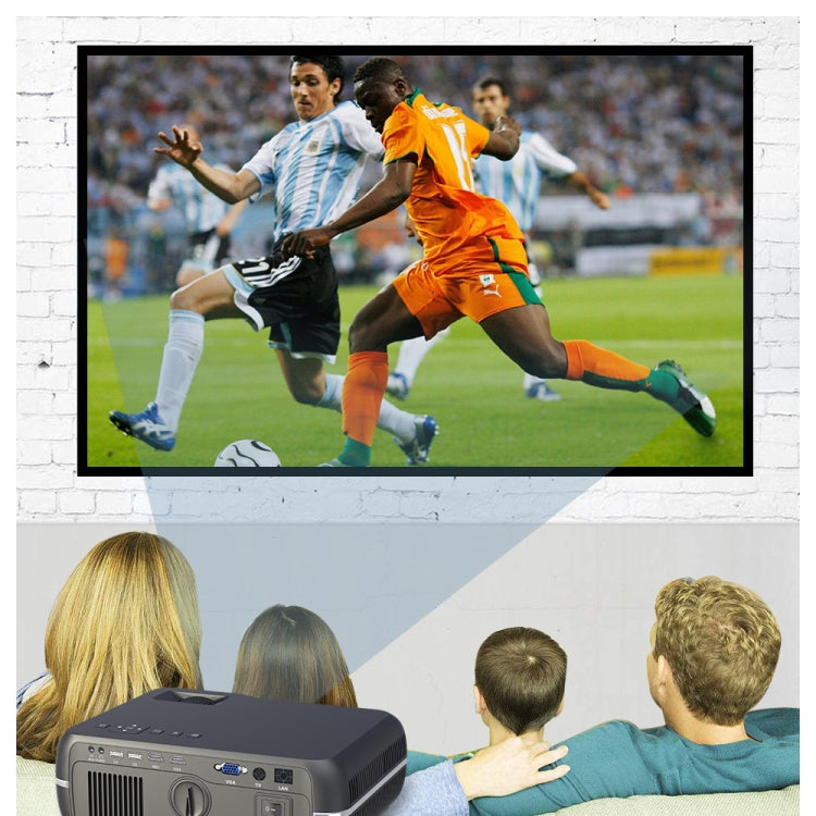DH-A10B 5.8 inch LCD Screen 4200 Lumens 1280 x 800P HD Smart Projector with Remote Control, Support HDMIx2, USBx2, VGA, AV IN/RCA, RJ45