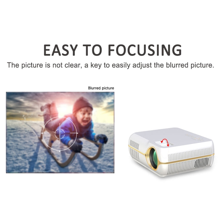 DH-A10B 5.8 inch LCD Screen 4200 Lumens 1280 x 800P HD Smart Projector with Remote Control, Support HDMIx2, USBx2, VGA, AV IN/RCA, RJ45