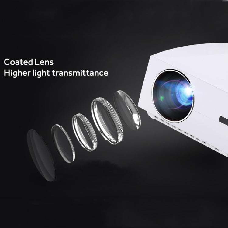 AUN F30 5.8 inch LCD Screen 5500 Lumens 1920x1080P Full HD Smart Projector with Remote Control, Support Audio out / SPDIF/ AV in / USB / HDMI(White)