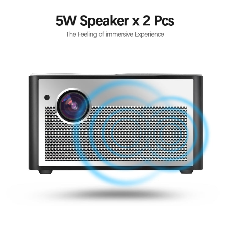 AUN H1 0.45 inch DMD Panel Display 1300 ANSI Lumens 1280x800P Full HD Smart Projector with Remote Control, Quad Core Cortex-A53, 2GB + 16GB, Android 5.1 OS, Support USB/RJ45/HDMI/Audio/SPDIF(Black)