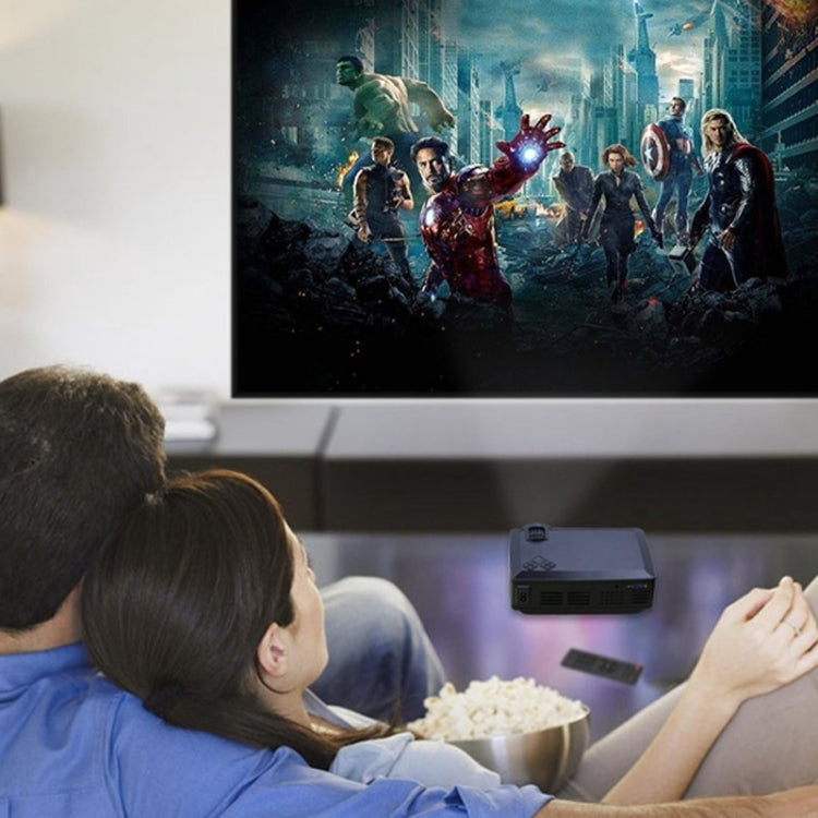 Z495 4 inch Single LCD Display Panel 800x400P Smart Projector with Remote Control, Support AV / VGA / HDMI / USBX2 / TF Card /Audio