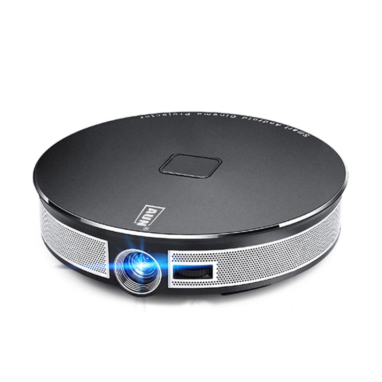 AUN D8S 0.3 inch DMD DLP Display 600 ANSI Lumens 1280x720P Full HD Smart Projector with Remote Control, 2GB + 16GB, Android  6.0.1 OS, Support TF Card/ HDMI / DC-IN / USB / 3.5mm Video output