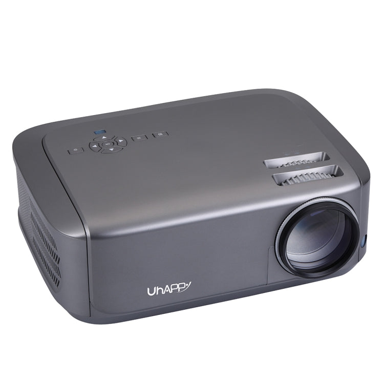 UHAPPY U68 Single LCD Panel 1080P LED HD Mini Projector with Remote Control, Support AV / VGA / USB  x 2 / HDMI x 2 / Y.Pb.Pr